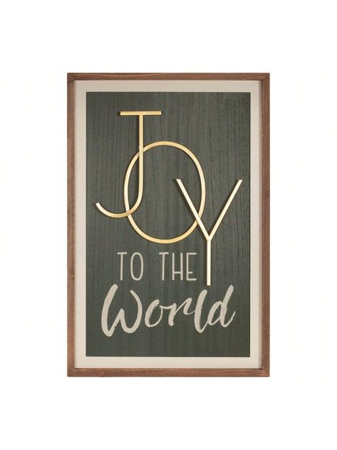 Specification:-  Color: Green, Gold Material: Wood, MDF,  Wood Weight: 3.5 lbs Measures 15.25" x 1" x 23.75" ( L x W x H ) Recommended for indoor use only  Description:-  Spread some Christmas cheer and create a cozy atmosphere with this beautiful Framed Joy to the World Print! This stunning wall decor piece is designed to bring warmth and joy to your home this holiday season. Featuring festive gold and green tones, the beloved "Joy to the World" sentiment, and natural wood frame accent, it is sure to be the perfect addition to your holiday decor. Adorn the wall of your home or gift this piece to a loved one to share the holiday spirit with all.Joy To The World Plaque 15"L X 23.5"H Wood/MDF Green    Wood     Home Decor, size features are:Bust: ,Length: ,Sleeve Length: Joy To The World Sign, Holiday Wall Decor, Holiday Store, Gold And Green, Christmas Wall Decor, Jingle All The Way, Cozy Atmosphere, Natural Wood Frames, Wood Home Decor