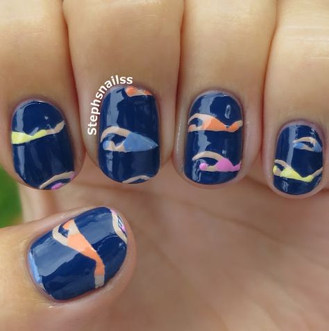 Swimming Nails Designs, Swimming Pool Nails, Swimming Nails, Swim Nails, Pool Nails, Sweet Nails, Nails Inspo, My Nails, Nails Nails