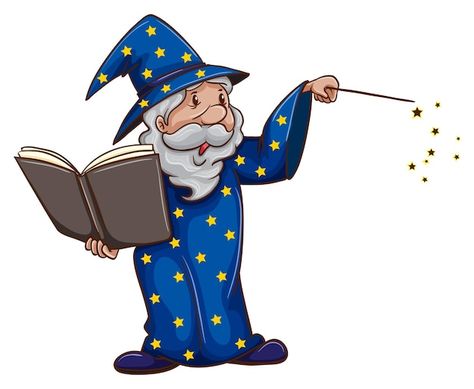 Wizard Drawings, Wizards Logo, Magic Theme, Magic Land, Book Icons, Chicken Art, Fun Quizzes, Cartoon Illustration