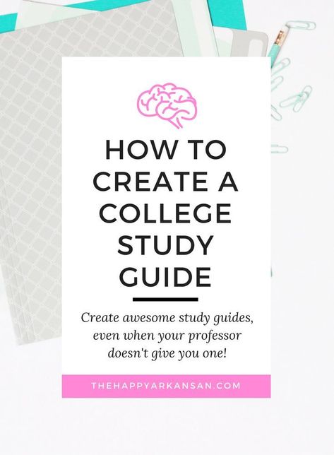 How To Create A College Study Guide | Study guides are amazing tools to learn… Amazing Tools, College Success, College Notes, College Survival, College Organization, College Advice, Study Techniques, Active Listening, College Study