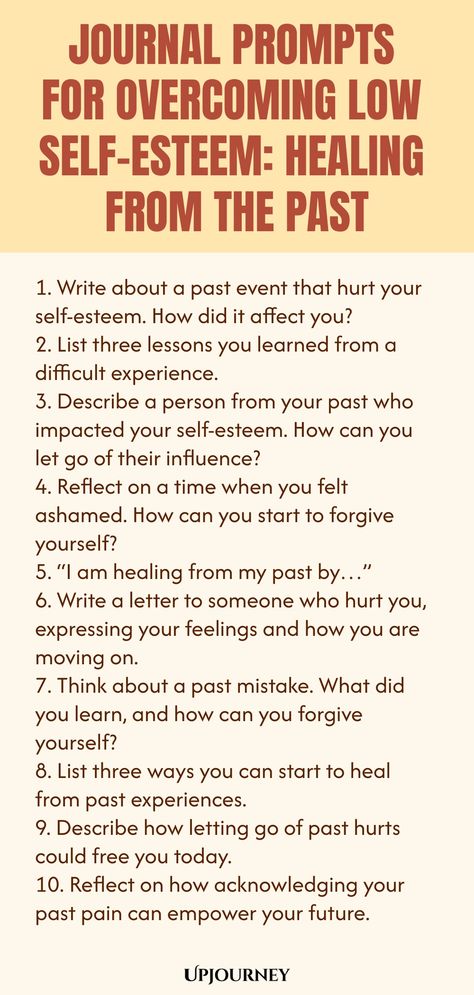 Explore these powerful journal prompts designed to help you overcome low self-esteem and heal from the past. Dive deep into self-reflection and discover ways to boost your confidence and self-worth. Use these prompts as a therapeutic tool for personal growth and self-discovery. Start your journey towards rebuilding a healthier relationship with yourself today. Rebuilding Self Esteem, Self Worth Journal, Healing From The Past, 100 Journal Prompts, Shadow Journal, Self Knowledge, 36 Questions, Blocked Energy, Psychology Terms