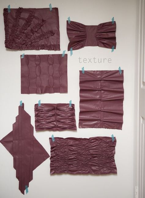 manipulating leather: Manipulating Fabric, Techniques Textiles, Textiles Techniques, Textile Texture, Creation Couture, Leather Projects, Sewing Techniques, Fabric Art, Sewing Clothes