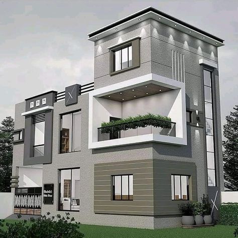 Modern Exterior House, Indian House Exterior Design, Exterior House Design, Modern Bungalow House Design, House Outer Design, Small House Front Design, Small House Elevation, House Balcony Design, Best Modern House Design