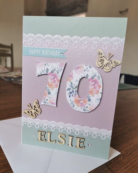 70th Birthday Card, Birthday Card Handmade, Card Handmade, 70th Birthday, Handmade Birthday Cards, Xmas Cards, Handmade Cards, Hallmark, Cards Handmade