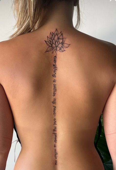 Matching Spine Tattoos, Swaggy Tattoos, Meaningful Spine Tattoos For Women, Time Heals Tattoo, Fine Line Spine Tattoo, Spine Tattoo Quotes, Match Tattoo, Back Tattoo Women Spine, Tattoo Spine