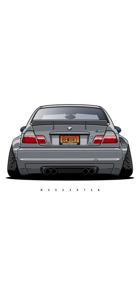 Bmw Cartoon Wallpaper, E46 Drawing, Jdm Car Drawings, Bmw Cartoon, Golf A2, Bmw Sketch, Bmw E36 Drift, Auto Racing Art, Bmw Art