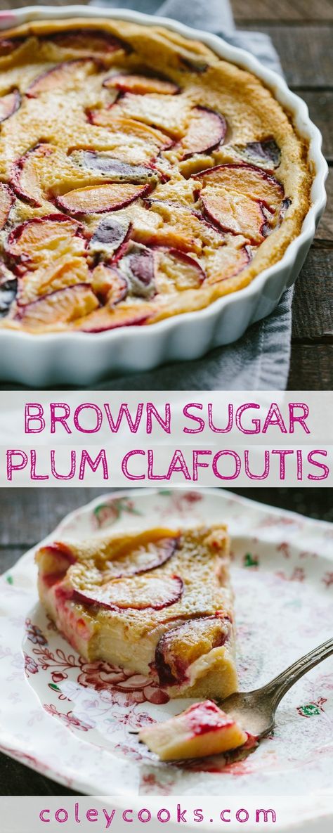 Plum Clafoutis, Plum Dessert, Clafoutis Recipes, Fruit Custard, Classic French Desserts, Plum Recipes, Dessert Easy, French Dessert, French Desserts