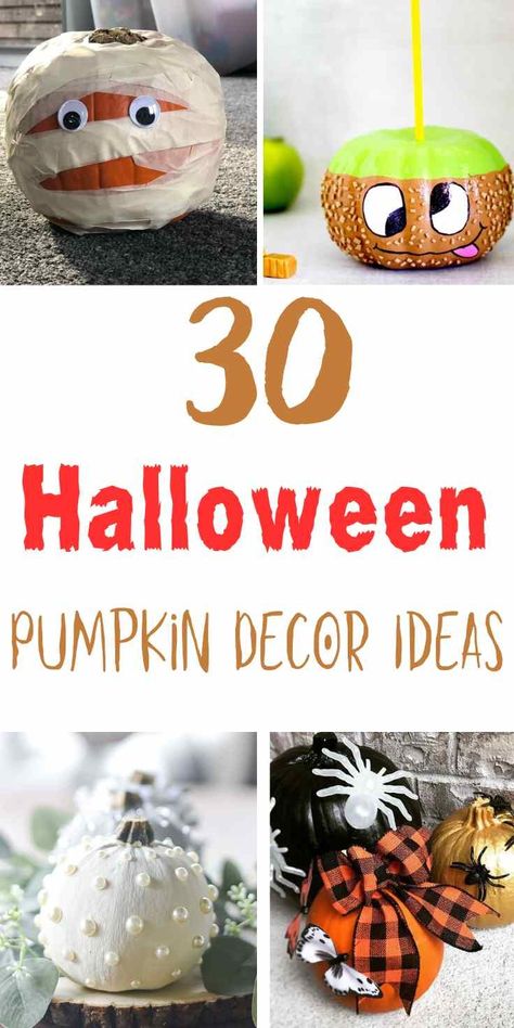 30 Festive Pumpkin Decor Ideas for Halloween and Beyond 1 Pumpkin Decor Ideas, Minnie Mouse Pumpkin, Unicorn Pumpkin, Elegant Pumpkins, Orange Palette, Creepy Pumpkin, Pumpkin Decorations, Pretty Pumpkins, Ideas For Halloween