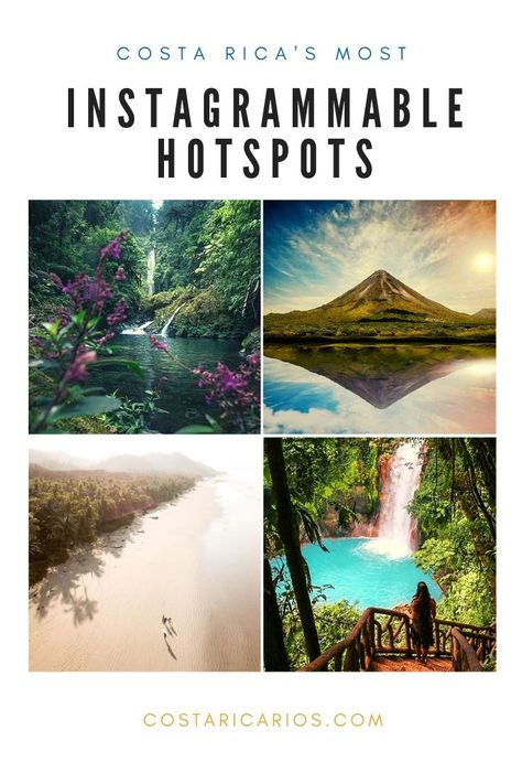 Costa Rica’s Most Instagrammable Hot-Spots. Our list of favorite Insta-worthy spots in Costa Rica don’t just look good on camera but also require an adventurous spirit to capture. #ThisIsCostaRica #costaricacool #CostaRica #puravida #visitcostarica #costaricalife #travel #beautifulplaces #beautifuldestinations #traveling #traveler #lovetravel #travelling #travelstoke #wanderlust #paradise #adventuretravel #adventure Costa Ric, Costa Rica Beaches, Visit Costa Rica, Costa Rica Vacation, Insta Captions, Central America Travel, Adventure Vacation, Costa Rica Travel, Instagrammable Places