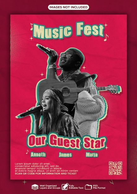 Graphic Design Posters Event, Concert Poster Design Graphics, Live Music Poster Design, Music Concert Poster Design, Creative Event Poster, Music Event Poster Design, Freepik Templates, Event Poster Layout, Pop Music Poster