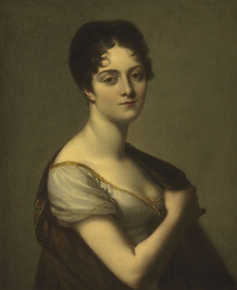 A portrait of Marie Adrienne Hervé Louise de Carbonnel de Canisy, Duchesse de Vicence Bodice Ideas, Regency Women, Regency Clothing, Thomas Lawrence, George Romney, Era Victoria, William Hogarth, Thomas Gainsborough, Dante Gabriel Rossetti