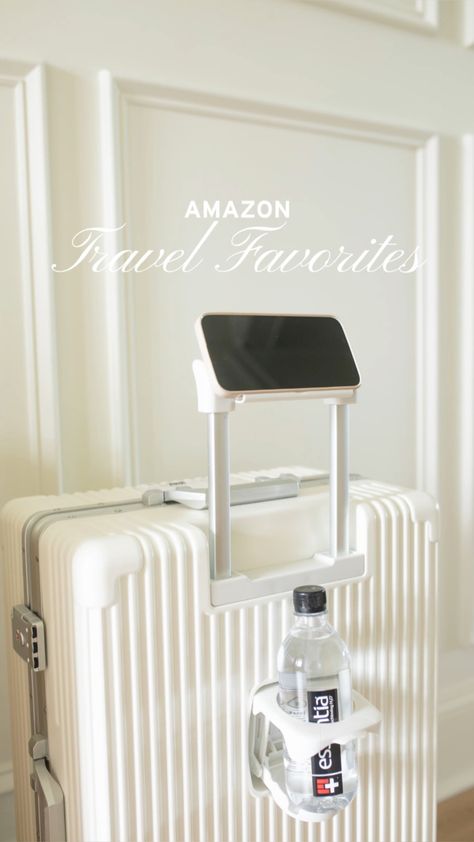 Teresa Caruso, White Luggage, West Elm Coffee Table, Best Travel Bags, Stylish Luggage, Amazon Travel, Travel Finds, Bag Hook, Holder Phone