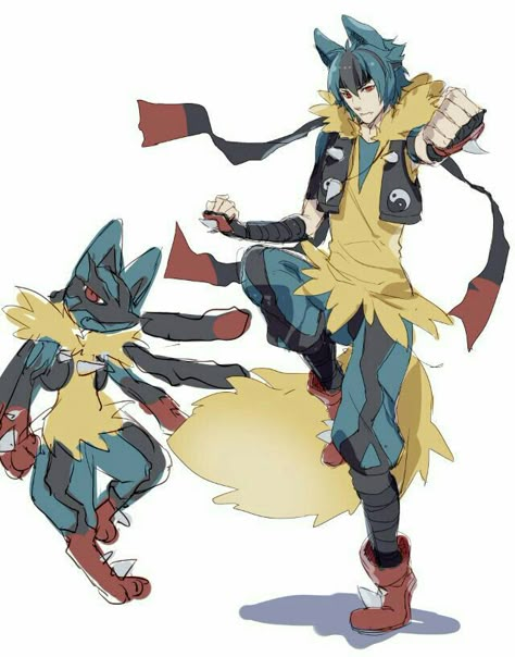 Mega Lucario, Mega Evolution, anime boy, human form, cool; Pokémon Pokemon Into Humans, Pokemon As A Human, Lucario As A Human, Pokemon As Anime Characters, If Pokemon Were Humans, Pokemon In Human Form, Pokemon As Humans Anime, Realistic Lucario, Pokemon Human Form Male