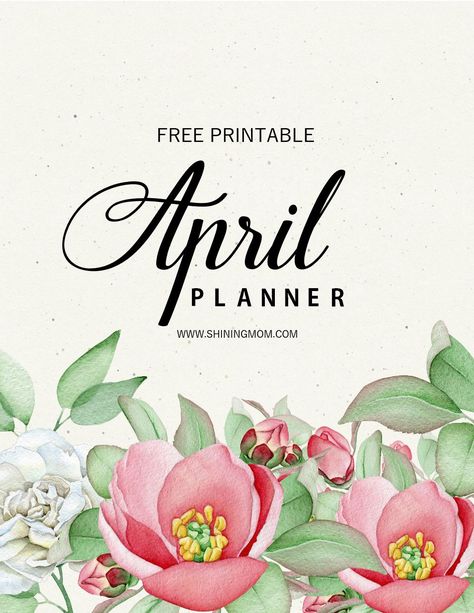 Monthly Planner for April April Planner, Free Printable Monthly Planner, Girls Lounge, October Planner, Free Planner Pages, April Bullet Journal, Journal And Planner, Colorful Planner, Bullet Journal Planner