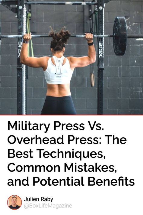 Let‚Äôs take a look at our detailed comparison between the military press vs overhead press and see which one is more suitable for you and your fitness level. Barbell Press, Compound Lifts, Lower Body Muscles, Military Press, Compound Exercises, Heavy Weight Lifting, Clean And Press, Shoulder Injuries, Overhead Press