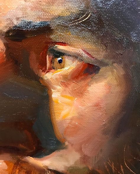 Finished up this demo #painting I started for an #art group here in #sanantonio I love #painting #warm #light. Close up of #eye too #sketch #drawing #oilpainting Love In Paintings, How To Paint An Eye, Painting Ideas People, Someone Painting, Eyes Paint, Paintings People, Love In Art, Paintings Of People, Sketch Eyes