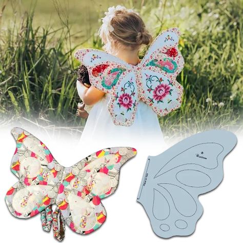 DIY Butterfly Wings Templates - Include Tutorial Diy Fabric Butterfly Wings, Diy Butterfly Wings, Whimsical Butterfly, Diy Butterfly, Fabric Butterfly, Pop Up Window, The Giver, World Crafts, Diy Fabric