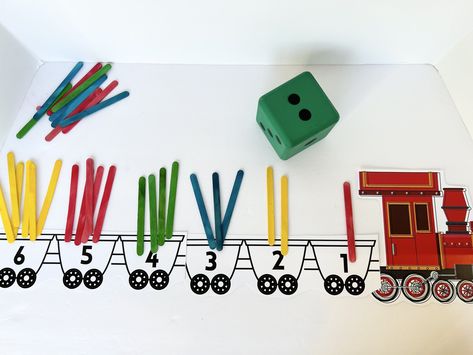 Transport Activity For Kids, Train Activities For Preschool, Preschool Transportation Crafts, Counting Activities For Preschoolers, Ece Activities, Preschool Transportation, Transportation Preschool Activities, Math Counting Activities, Nanny Activities