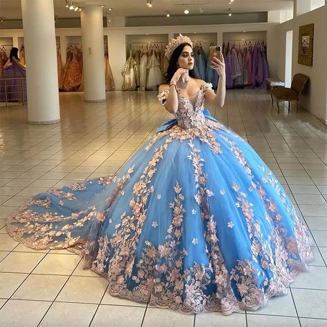 I found some amazing stuff, open it to learn more! Don't wait:https://www.dhgate.com/product/sky-blue-3d-floral-lace-princess-quinceanera/954835638.html Princess Quinceanera Dresses, Bow Corset, Vestido Charro, Corset Ball Gowns, Quince Dresses Blue, Sweet 15 Party Ideas Quinceanera, Mexican Quinceanera Dresses, Quinceanera Themes Dresses, Charro Quinceanera Dresses