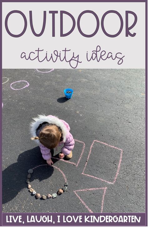 Outdoor Games For Preschoolers, Outdoor Kindergarten, Preschool Outdoor Activities, Chalk Activities, Outdoor Learning Activities, Outdoor Activities For Toddlers, Toddler Outdoor, Physical Activities For Kids, Nursery Activities