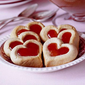 Double Thumbprint Cookies Thumbprint Cookies With Icing, Cookies Thumbprint, Thumbprint Cookies Recipe, Heart Shaped Cookies, Filled Cookies, Valentines Day Desserts, Valentines Day Food, Thumbprint Cookies, Valentines Day Treats