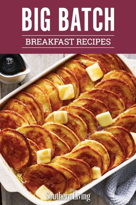 Breakfast Buffet Ideas For A Crowd, Brunch Buffet Recipes, Big Batch Pancake Recipe, Breakfast Menu For A Crowd, Breakfast For Dinner For A Crowd, Breakfast Recipe For A Crowd, Easy Breakfast Foods For A Crowd, Easy Make Ahead Brunch Recipes, Savory Breakfast Make Ahead