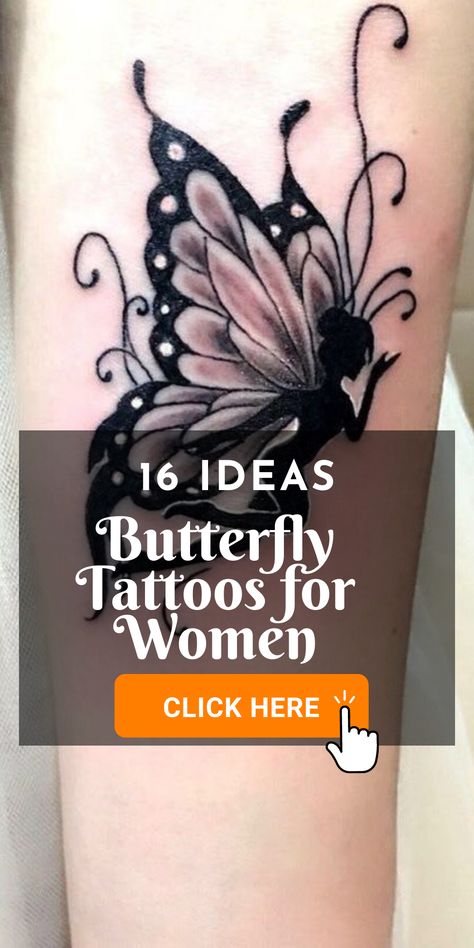 Explore the symbolic metamorphosis of butterfly tattoos for women. Discover designs that represent personal growth, transformation, and the journey of self-discovery. Dancing Butterfly Tattoo, Angel With Butterfly Wings Tattoo, Woman Butterfly Face Tattoo, Butterfly Tatoos Woman, Butterfly Artwork Illustration, Butterfly Angel Tattoo, Monarch Butterfly Tattoo Black And White, Butterfly Fairy Tattoo, Infinity Butterfly Tattoo