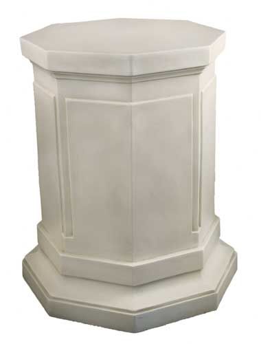 Eight Sided Pedestal 30" - Catholic Religious Statues Religious Statues, Statue Base, Display Pedestal, Fiberglass Resin, English Country Decor, Octagon Shape, 200 Pounds, Small Shelves, Pedestal Table