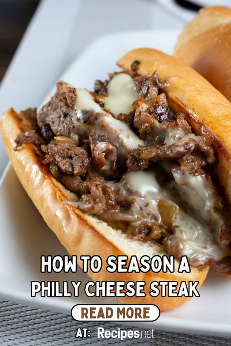 Ready to make your Philly Cheese Steak stand out? Learn how to season it like a pro! 🥩🧀 Whether you're cooking for a crowd or just treating yourself, this guide will help you achieve that authentic Philly flavor. It’s all about balancing spices and enhancing the natural goodness of the steak and cheese. Perfect for satisfying your cravings without leaving home. Click for the ultimate seasoning tips and bring the taste of Philly to your kitchen tonight! Visit Recipes.net for more dinner ideas. Philly Cheese Steak Seasoning, Philly Cheese Steak Meat, Philly Cheese Steak Sandwich Recipe, Cheese Steak Sandwich Recipe, Philly Steak Sandwich, Best Philly Cheesesteak, Season Steak Recipes, Philly Sandwich, Steak And Cheese