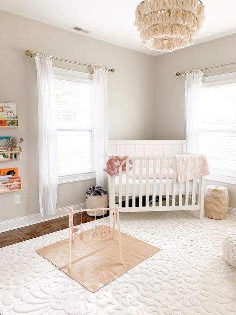 Crib Angled In Corner Of Nursery, Nursery With 2 Windows, Crib On Window Wall, Nursery With Lots Of Windows, Nursery With Windows On Two Walls, Crib In Front Of Window Nursery, Nursery Without Crib, Crib Under Window, Crib In Front Of Window