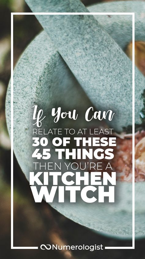 Could YOU be a KITCHEN WITCH? 🧙 It’s highly likely you’re already practising kitchen witchery, without even realizing! ✨  Witchcraft isn’t all about the supernatural. Most magick is much more everyday – taking place in homes...In fact, spells cast at home have a much more grounded and immediate effect! 🏡  If you relate to 30 or more of these, then there’s a good chance you have the gift when it comes to being a kitchen witch….! 💫 Kitchen Witch Gifts, Kitchen Witch Books, Witchy Pantry Ideas, Modern Witch Kitchen Aesthetic, Cottage Witch Aesthetic Kitchen, Kitchen Witch Decor Ideas, Kitchen Witch Altar Ideas, Witch Cottage Kitchen, Small Witchy Kitchen