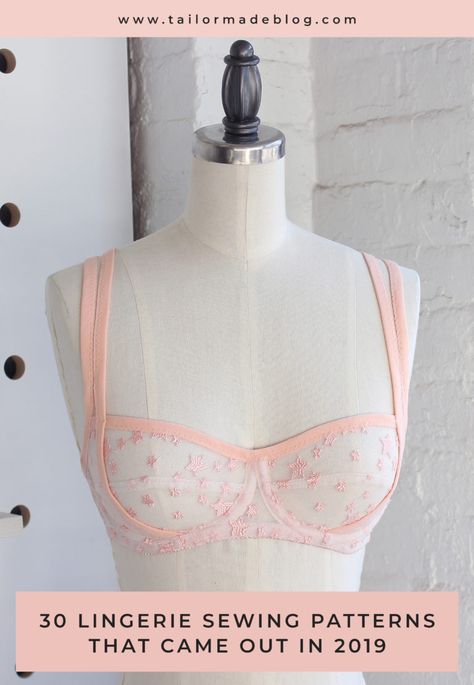 30 Lingerie Sewing Patterns That Came Out in 2019 – Tailor Made Blog Bra Patterns Free How To Make, Lounge Bra Sewing Pattern, Underware Patterns Diy, Sewing Pattern Lingerie, How To Sew A Bra Tutorials, Plus Size Bra Sewing Pattern Free, Bra Patterns Free Diy, Sew Lingerie Patterns, Sewing Lingerie Patterns Free