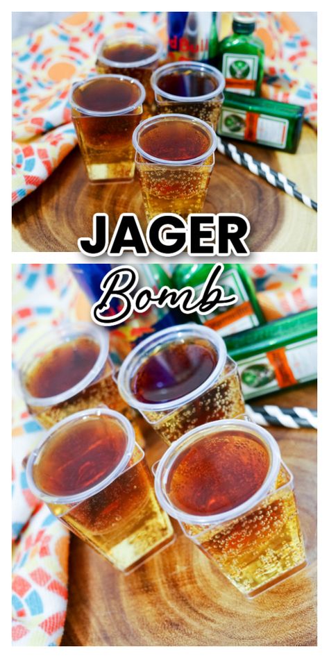 Jager Bomb Bomb Shots, Jager Bomb, Bomb Drinks, Dip Recipes Appetizers, Ice Cream Drinks, Pudding Shots, Shots Alcohol, Bombe Recipe, Root Beer Float