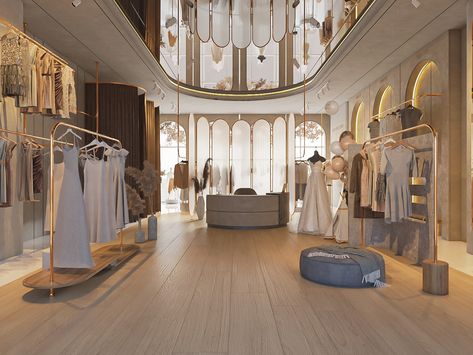 Interior Fashion Store Design :: Behance Luxury Boutique Interior, Store Counter Design, Atelier Interior Design, Botique Interiors, Fashion Shop Interior, Clothing Boutique Interior, Luxury Clothing Store, Bridal Boutique Interior, Fashion Store Design