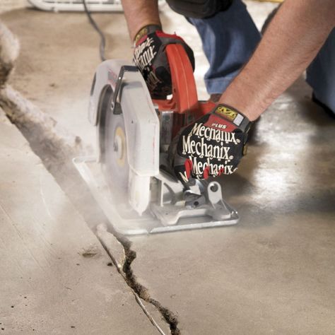 DIY Concrete Crack Repair Garage Floor Resurfacing, Concrete Garages, Concrete Garage, Concrete Resurfacing, Mix Concrete, Basement Walls, Concrete Steps, Basement Flooring, Family Handyman