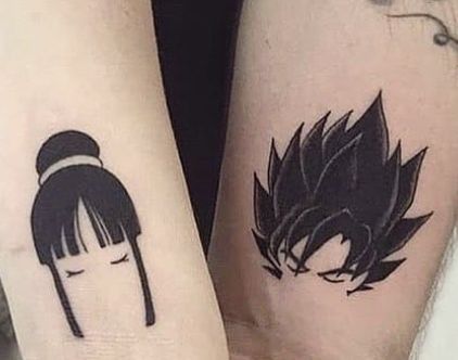 Chichi Dbz, Dbz Tattoo, Couples Tattoo, Cute Couple Tattoos, Goku And Chichi, Z Tattoo, Couple Tattoos Unique, Dragon Ball Tattoo, Couples Tattoo Designs