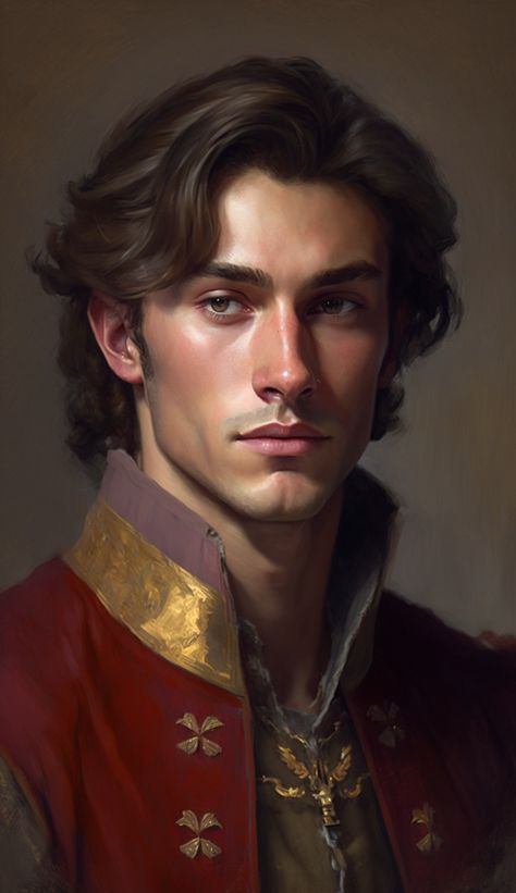 Noble Family Portrait, Lathander Dnd, Dnd Male Noble, Fantasy Noble Art, Male Cleric Dnd, Human Noble Dnd, Nobleman Character Art, Male Noble Character Art, Fantasy Nobleman