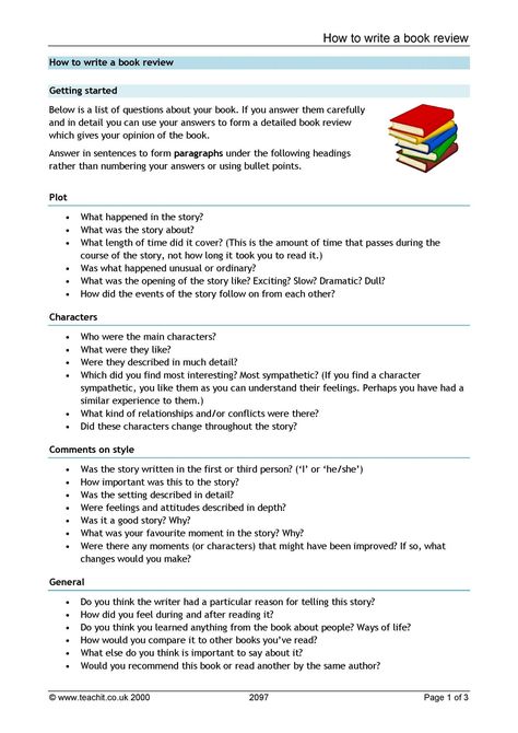 Perfect for KS3, this book review worksheet includes question prompts, sentence starters and headings to get students writing. Free PDF. Question Prompts, Writing A Book Review, Book Review Journal, Book Review Template, Review Template, Book Reading Journal, Reading Review, Writing Essentials, Reading Motivation