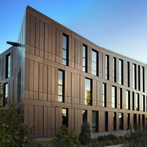 Gallery of Metal Panels - Copper Anodized - 2 Metal Panels Facade, University Of Massachusetts Amherst, Metal Wall Panel, Facade Panel, Metal Facade, Metal Cladding, Timber Buildings, Design Building, University Of Massachusetts