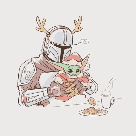 Leave Cookies, Random Doodles, Yoda Wallpaper, Cookies And Milk, Wally West, Star Wars Drawings, Hipster Girls, Critical Role Fan Art, Star Wars Christmas