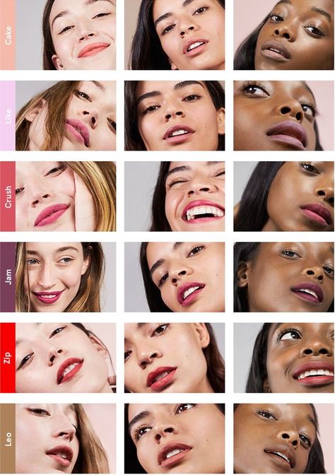 Generation G: Zip, Leo, Crush, and Jam pop with color while Cake and Like give a subtle enhancement to your natural lip Glossier Generation G, Glossier Girl, Jam Cake, Generation G, Glossier Makeup, Tumeric Face Mask, Glossier Lip Gloss, Perfect Lipstick, Photo Products