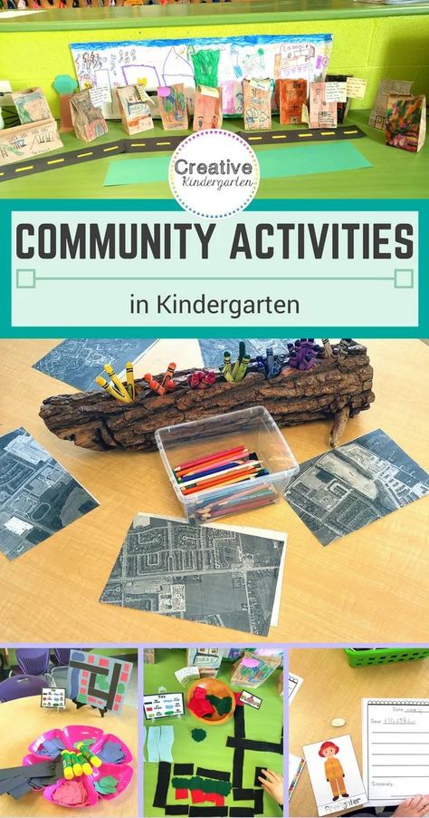 Community Activities in Kindergarten | Creative Kindergarten Community Kindergarten, Project Based Learning Kindergarten, Social Studies Communities, Community Helpers Kindergarten, Kindergarten Inquiry, Social Studies Centers, Communities Unit, Community Helpers Unit, Community Helpers Theme