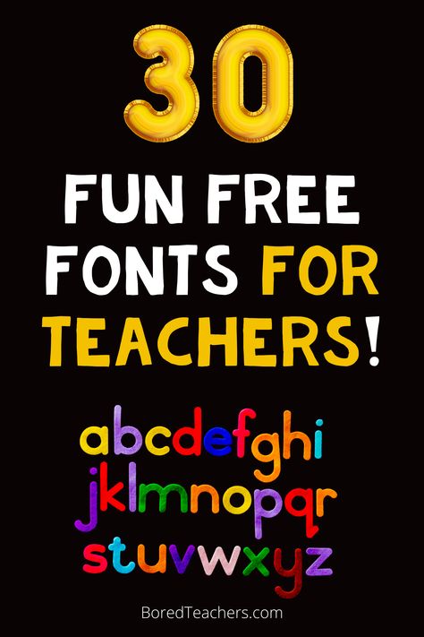 30 Best Teacher Fonts You Can Use For Free! Free Fonts For Teachers, Bulletin Board Fonts, Free School Fonts, Free Teacher Fonts, Top Free Fonts, Fonts For Logos, Apple Alphabet, Teacher Fonts, Computer Font