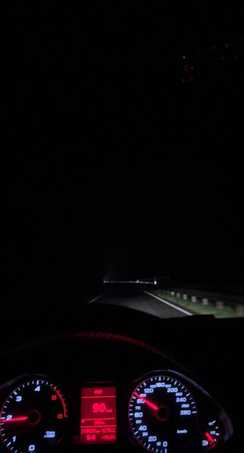 Night Driving Photo, Car Steering Wheel Aesthetic Night, Picture In Car At Night, Audi At Night, Late Night Drive Snap, Fake Snap Pics Night, Night Drive Snap, Night Driving Aesthetic, Aesthetic Night Drive