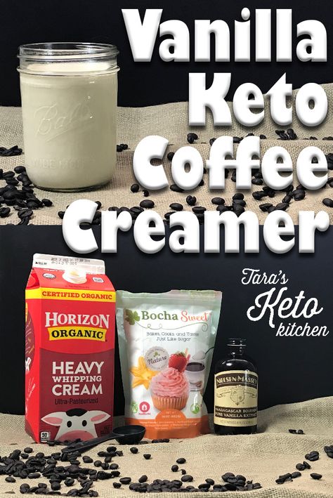 Banish boring coffee with this Keto Vanilla Coffee Creamer Recipe! It's so easy and delicious, you'll never buy storebought again! #KetoRecipe #KetoDiet #NoCarbs Homemade Keto Creamer For Coffee, Sugar Free Vanilla Coffee Creamer, Keto Coffee Creamer Heavy Cream, Keto Creamer For Coffee Recipe, Keto Friendly Coffee Creamer, Homemade Keto Coffee Creamer, Carnivore Coffee Creamer, Keto Creamer For Coffee, Keto Coffee Creamer Recipe