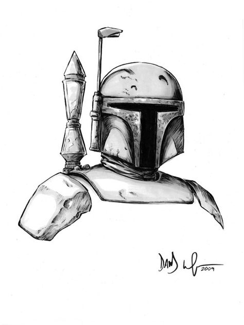 Boba Fett Tattoo, Mandalorian Tattoo, Head Sketches, Star Wars Art Drawings, Sketch Photoshop, Art Journal Cover, Star Wars Drawings, Fantasy Drawings, Star Wars Tattoo