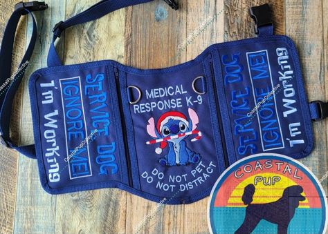 Disney Service Dog Vest, Disney Service Dog, Dog Vest Pattern, Vest Ideas, Service Dog Patches, Service Dogs Gear, Bi Flag, Dogs Stuff, Service Dog Vests