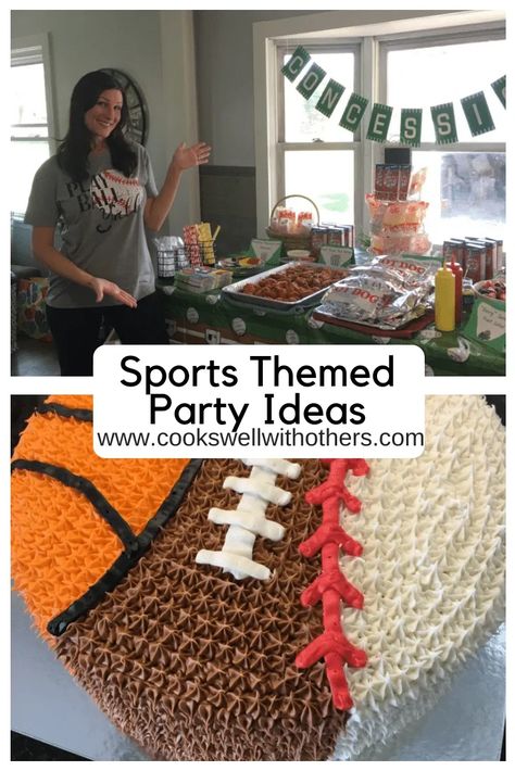 All Star Sports Themed Party Ideas - Cooks Well With Others Kids Sports Party, Themed Party Ideas, Sports Theme Birthday, Birthday Party Snacks, Sports Birthday Party, Car Themed Parties, Football Birthday Party, School Theme, Sports Birthday