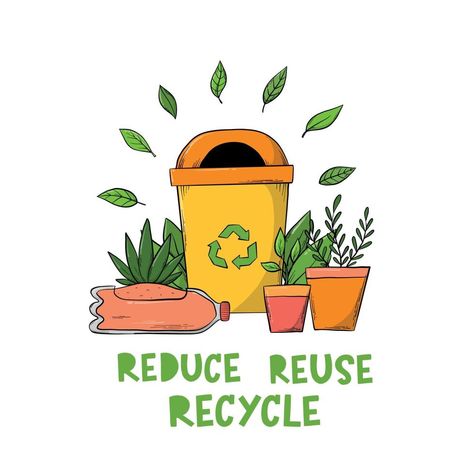 Reduce Reuse Recycle Aesthetic, Recycling Drawings Poster, Recycle Drawing Ideas, Recycle Sign Design, Reduce E Waste Poster, Recycling Doodles, E Waste Drawing, E Waste Poster Drawing, Poster On Reduce Reuse Recycle