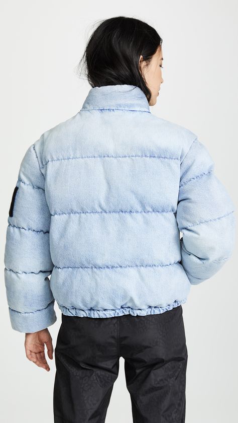 Denim x Alexander Wang Пуховая куртка | SHOPBOP Alexander Wang Denim, Alexander Wang Jeans, Quilted Denim, Jacket Puffer, Bleached Denim, Blazer Jeans, Cozy Style, Striped Jersey, Fashion Life